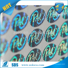 Custom your company logo and shape hologram sticker laser sticker printing